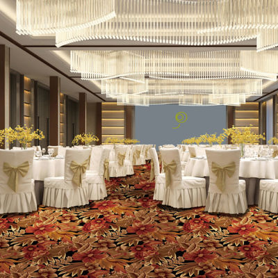 Alfombra de casino de lana y nylon de 7*11 densidad para instalación de pared a pared