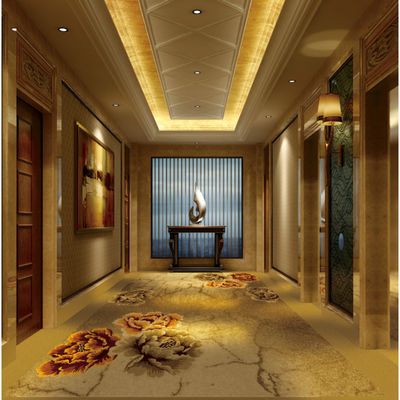 Alfombra de casino de lana y nylon de 7*11 densidad para instalación de pared a pared