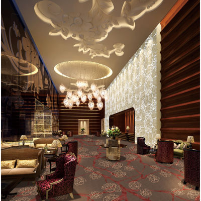 Alfombra de casino de lana y nylon de 7*11 densidad para instalación de pared a pared