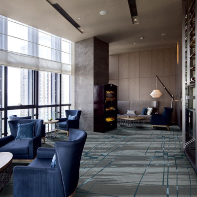 Rectángulo Alfombra Axminster Luxury Hotel piso Impresión de diseño personalizado Alfombra de habitación de hotel para 5 estrellas