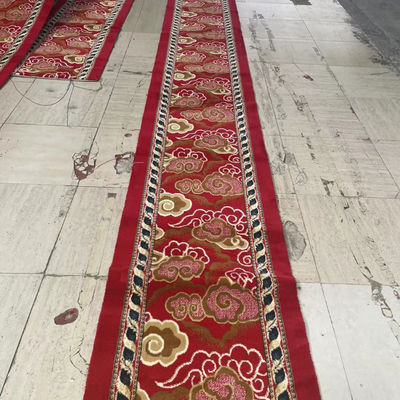 Tapete de mezquita suave con patrón de rompecabezas y 80% de lana 20% de material de nylon