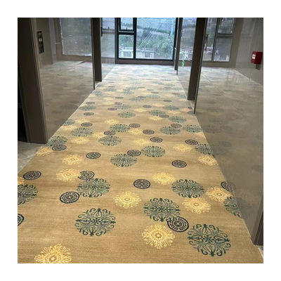 Acción de respaldo de color fluorescente de la alfombra del pasillo de Axminster para el deslizamiento en hoteles finales