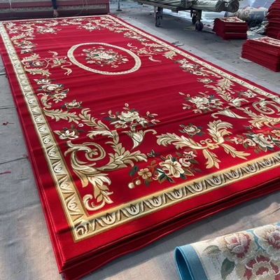 Yarn de alfombra suave para sala de oración estilo de mezquita comercial de pared a pared alfombra de rollo