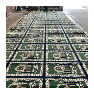 Sala de reuniones Diseño de la mezquita musulmana Alfombra de oración con patrón de rompecabezas y tamaño personalizado