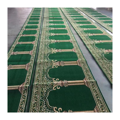 Alfombra de oración de 80% lana y 20% nylon para diseño de mezquita musulmana personalizado