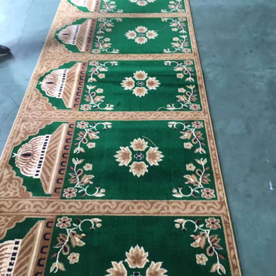 Alfombra de oración de 80% lana y 20% nylon para diseño de mezquita musulmana personalizado