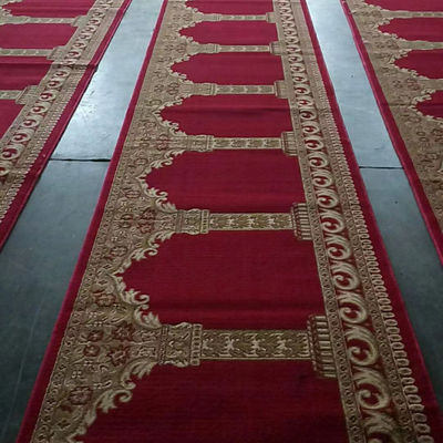 Alfombra de oración de 80% lana y 20% nylon para diseño de mezquita musulmana personalizado