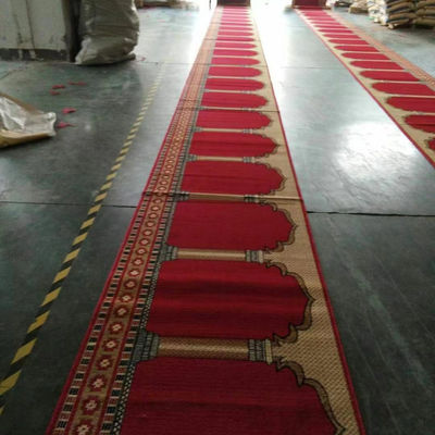 Alfombra de oración de 80% lana y 20% nylon para diseño de mezquita musulmana personalizado