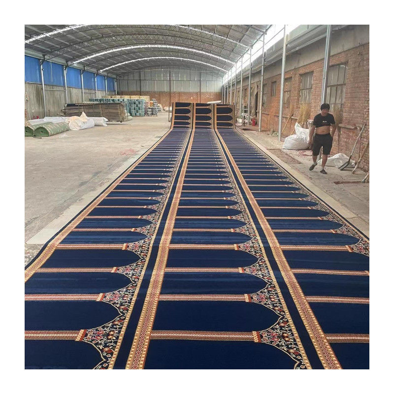 Decoración de iglesias y mezquitas musulmanas de pared a pared de oración alfombra de rollo con textura suave