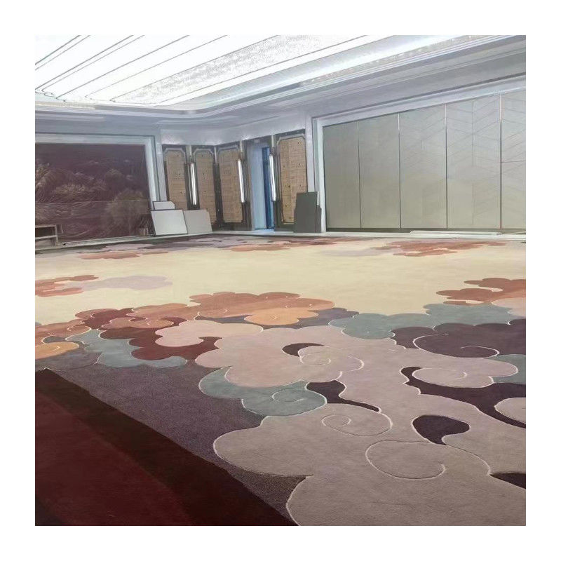 Alfombra de lana de corte moderno de pila de mano para el salón del hotel Diseñador de lujo personalizado