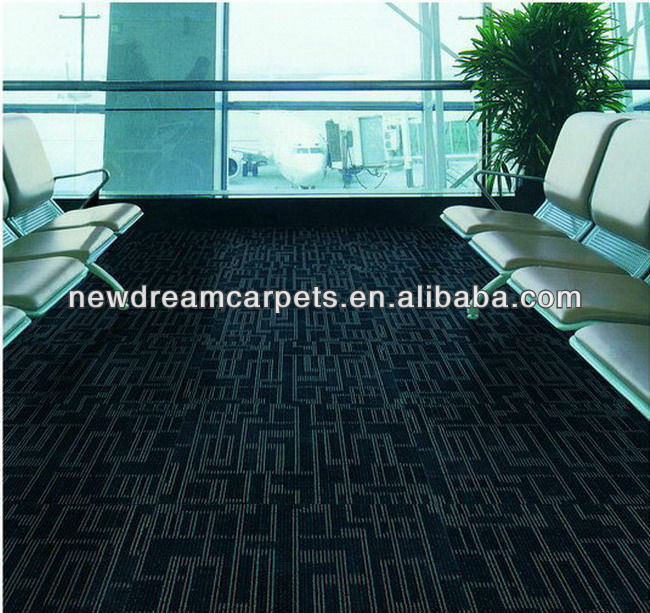 100 por 100 Tamaño de pila de bucle de oficina Teja de alfombra a prueba de fuego para alfombras de Cantón Fabricado