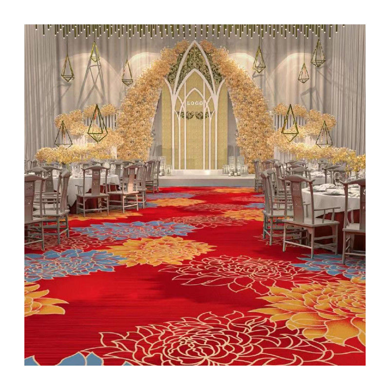 Alfombras antiderrapante de pared a pared de nylon alfombras de impresión personalizadas para hoteles de estilo de diseño moderno