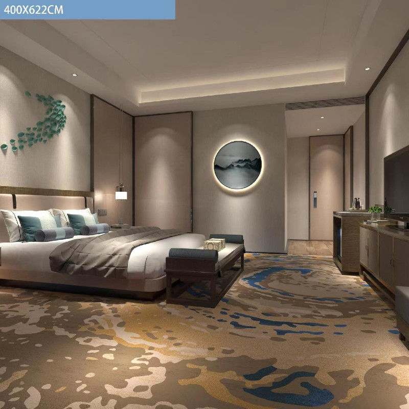 Alfombra impresa personalizada de pila alta para decoración de hotel de estilo de diseño moderno