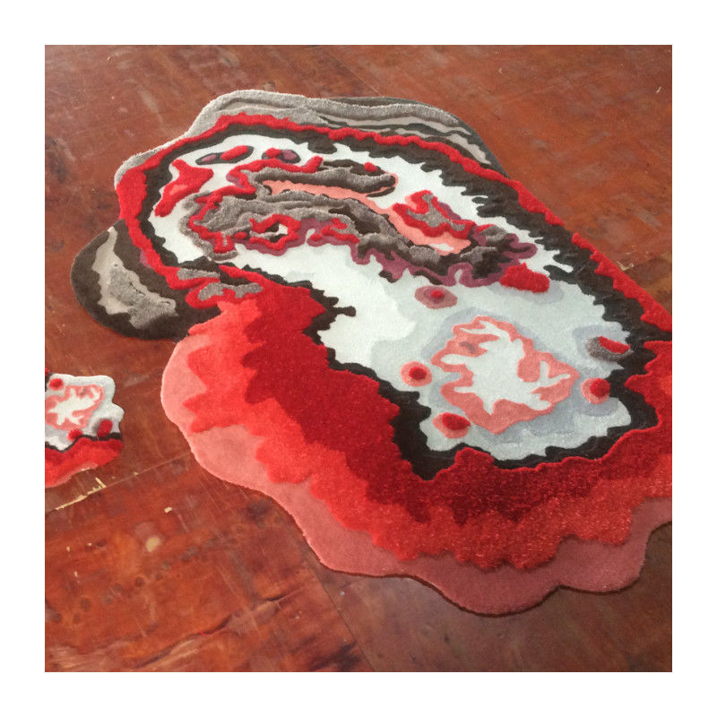 100cm*100cm o personalizado de lana/sedas personalizado logotipo carta diseñador de área de alfombras tufting