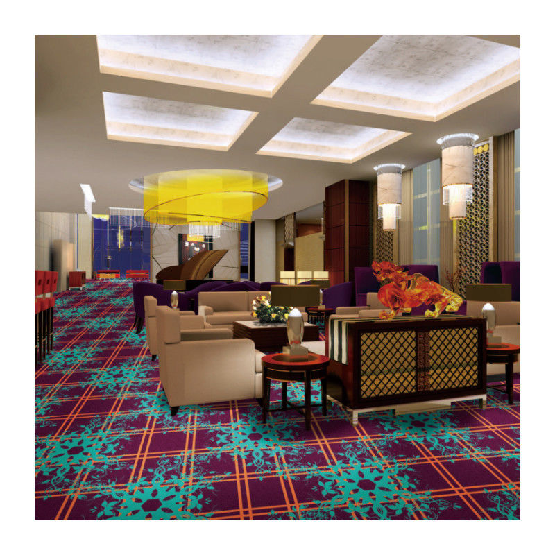 Ancho personalizado Luxury Plum Flower Pattern Alfombra de hotel para decoración de habitaciones de hotel