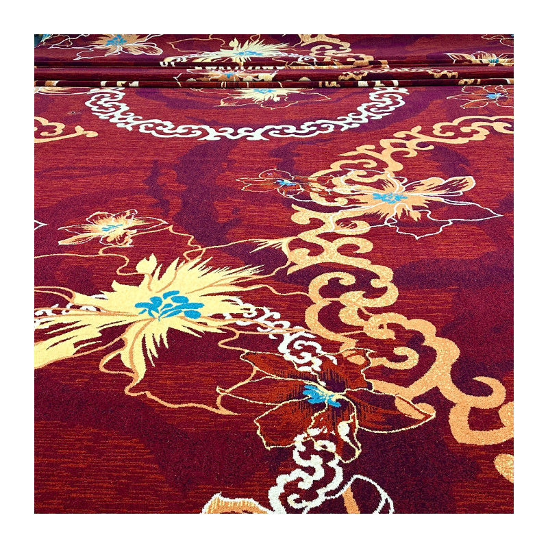 Alfombras impresas de 7 mm de altura de pila en colores y diseños vibrantes para salón o hotel