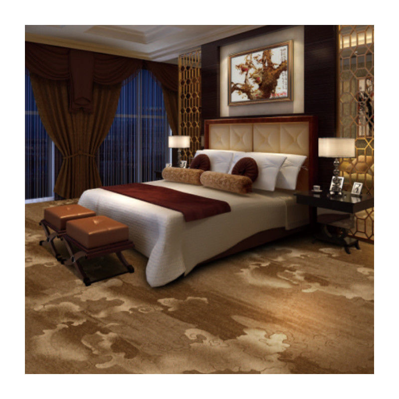 Alfombras de área de seda para 5 estrellas Axminster de lana a prueba de fuego de nylon alfombra de hotel habitaciones rectangulares