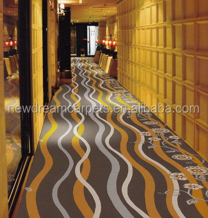 Impresión de 100% de nylon de alfombra de hotel para la sala de recepción y el dormitorio en varios colores