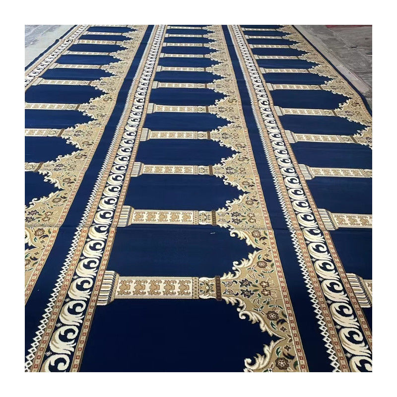 Jute o PP con respaldo de patrones personalizados Alfombra de oración de mezquita para mezquita musulmana 4 * 25 rollo