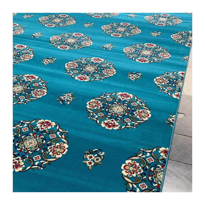 OEM ODM Patrones personalizados 4 * 25 Rollo Alfombra de oración de la mezquita de Axminster para mezquita musulmana