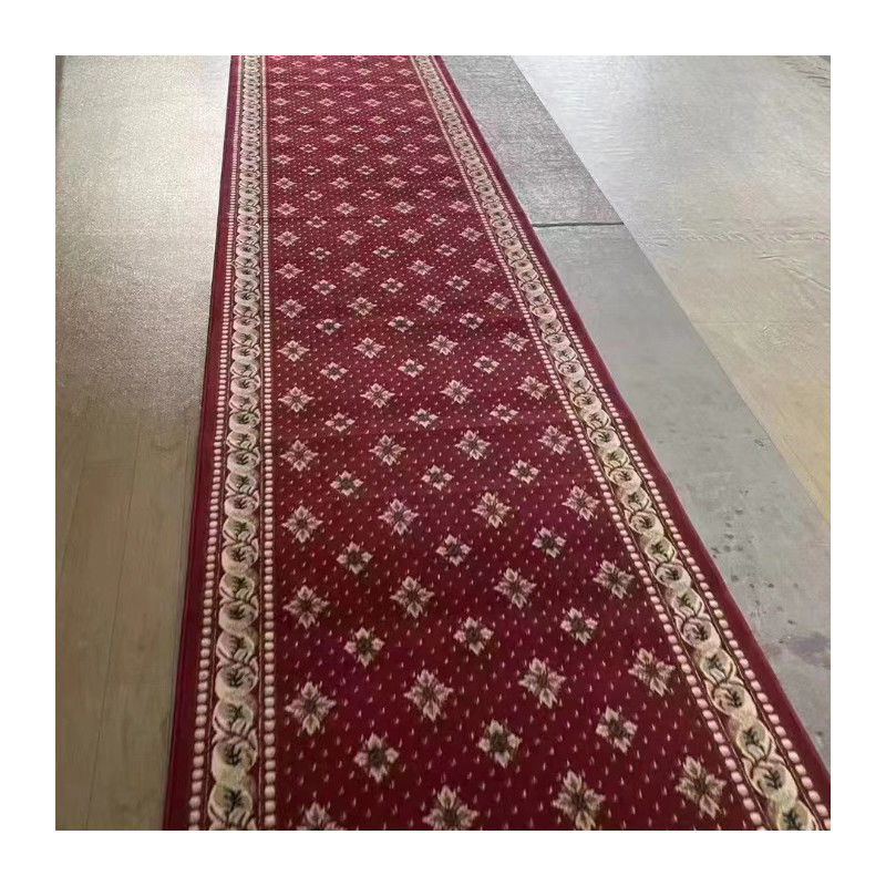 Alfombras personalizadas Axminster Cut Pile Alfombra de oración de mezquita Rectángulo 4 * 25 Rollo para mezquita