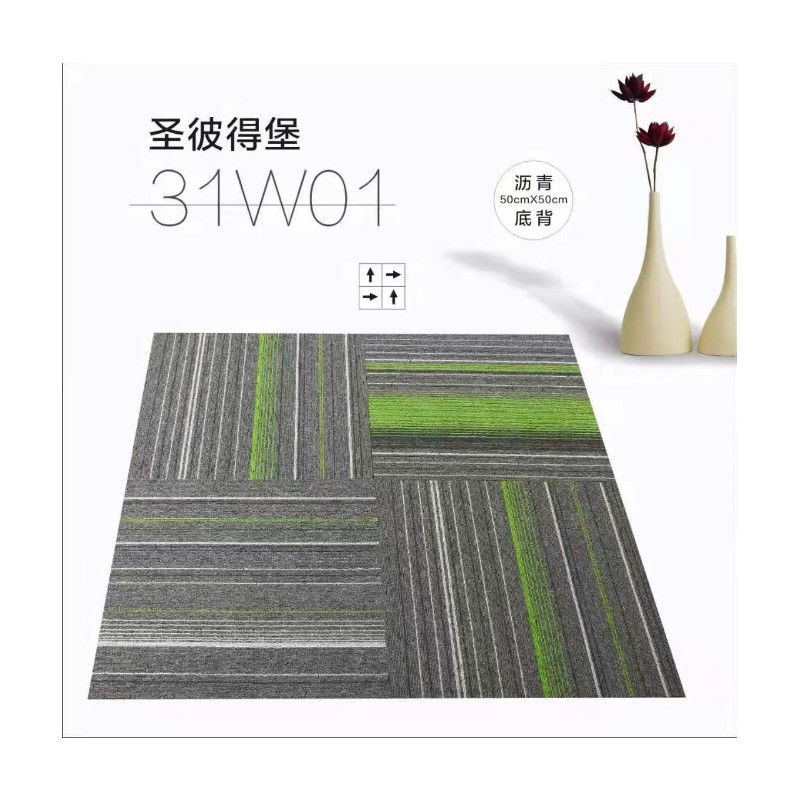 Peso total 700-750g lujo 100% Pp alfombras para el hogar 50x50cm cuadrados