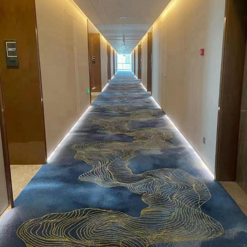 Alfombra a prueba de fuego para pisos comerciales de forma rectangular y alfombra de nylon de pared a pared