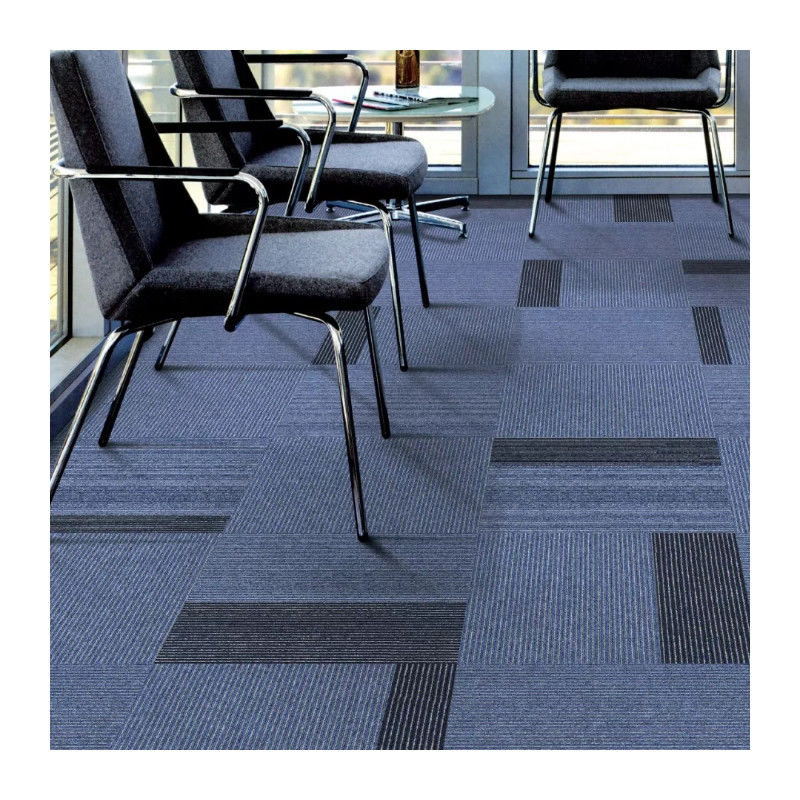 Tejas de alfombra de apoyo de fibra de vidrio de PVC lavable OEM para oficinas comerciales modulares 50x50