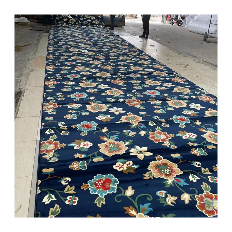 Alfombra de pared a pared de color personalizado de 80% lana y 20% nylon para mezquitas