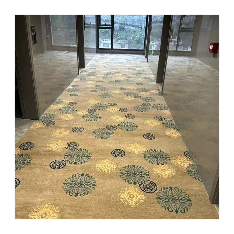 Acción de respaldo de color fluorescente de la alfombra del pasillo de Axminster para el deslizamiento en hoteles finales