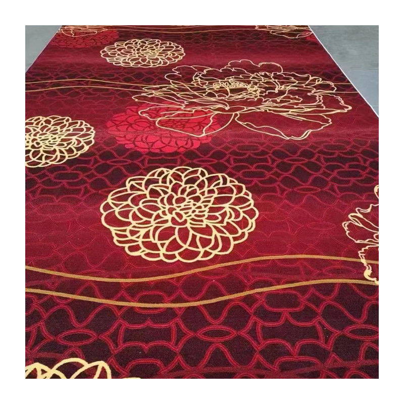 Diseño personalizado estilo de lujo Material de nylon / lana Alfombra de Axminster para pisos de hoteles
