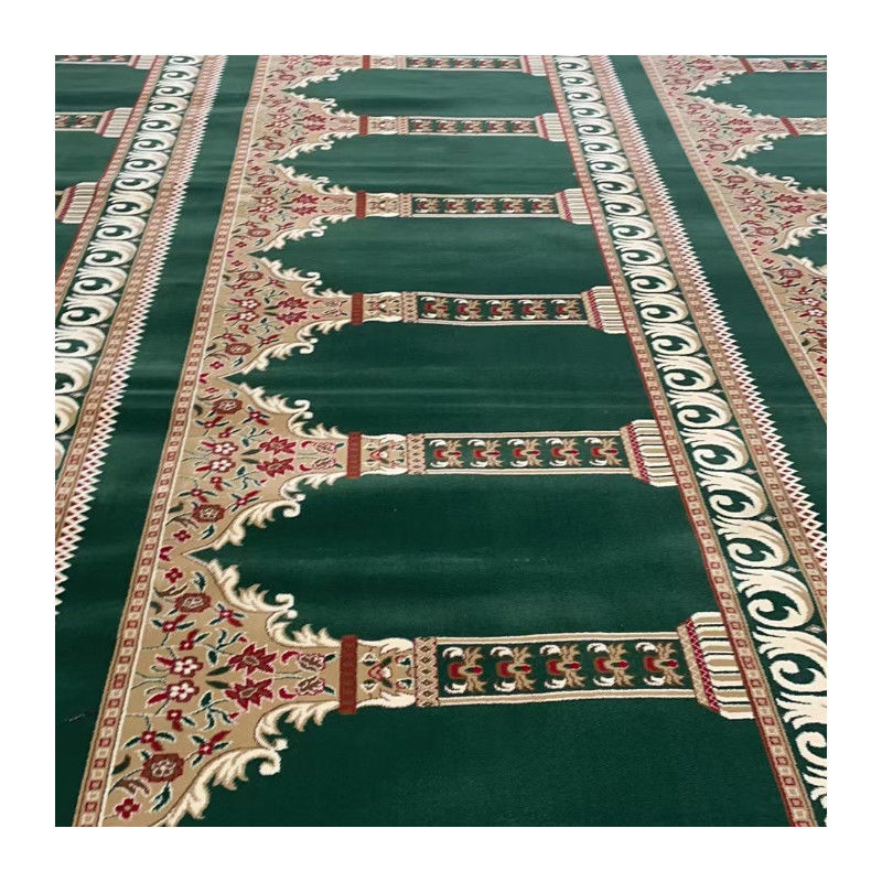 Yarn de alfombra suave hecha por máquina para sala de oración musulmana lavable de pared a pared Rollo de alfombra