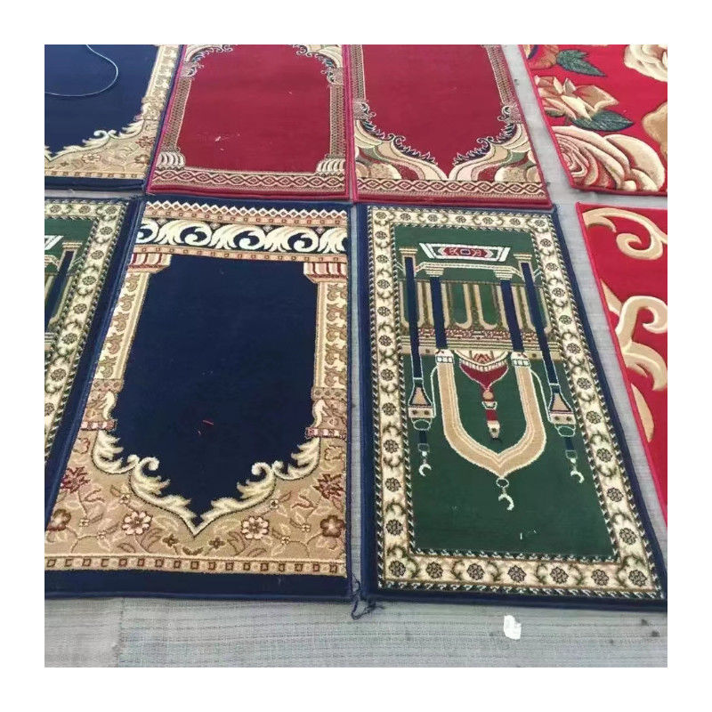 Alfombra de oración musulmana de pared a pared para la mezquita Alfombra blanda en diseño tradicional