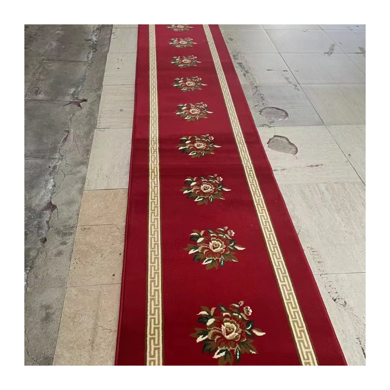 Yarn de alfombra suave para sala de oración estilo de mezquita comercial de pared a pared alfombra de rollo