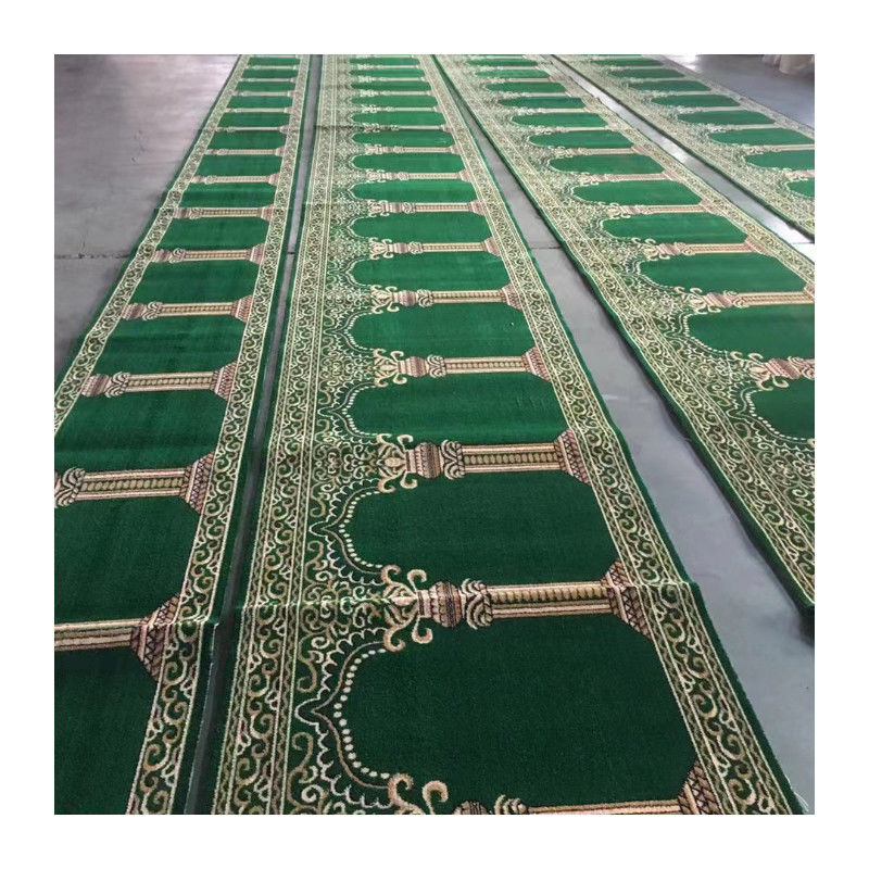 Alfombra de oración de 80% lana y 20% nylon para diseño de mezquita musulmana personalizado